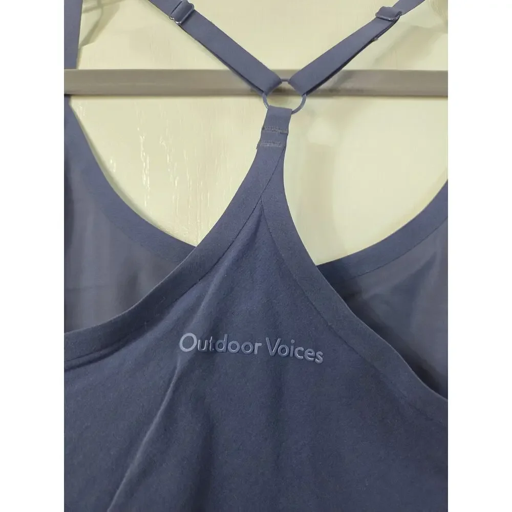 Outdoor Voices Blue The Exercise Dress Comfort Built-In Shorts Mini Dress Small